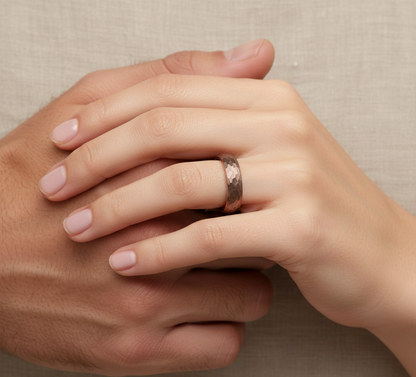 Triad Sovereign Black, Coffee & Gold Plated Tungsten Ring