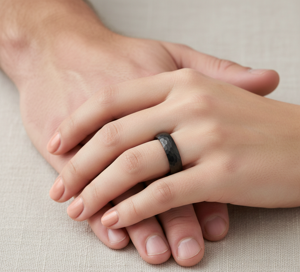 Triad Sovereign Black, Coffee & Gold Plated Tungsten Ring