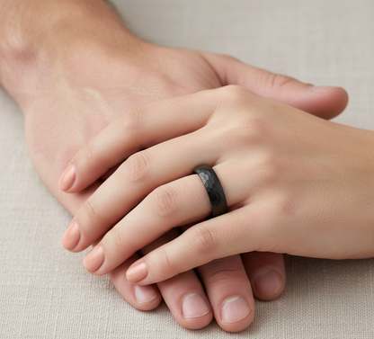 Triad Sovereign Black, Coffee & Gold Plated Tungsten Ring