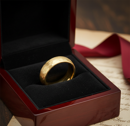 Triad Sovereign Black, Coffee & Gold Plated Tungsten Ring