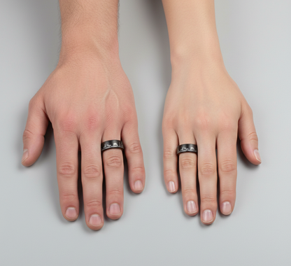 Nature  Tungsten Ring with Whiskey Barrel Wood Liner