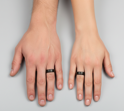 Triad Sovereign Black, Coffee & Gold Plated Tungsten Ring