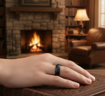 Triad Sovereign Black, Coffee & Gold Plated Tungsten Ring