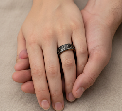 Nature Tungsten Ring with Whiskey Barrel Wood Liner