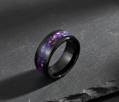 Nebula Eclipse Tungsten Ring