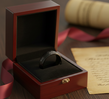 Triad Sovereign Black, Coffee & Gold Plated Tungsten Ring