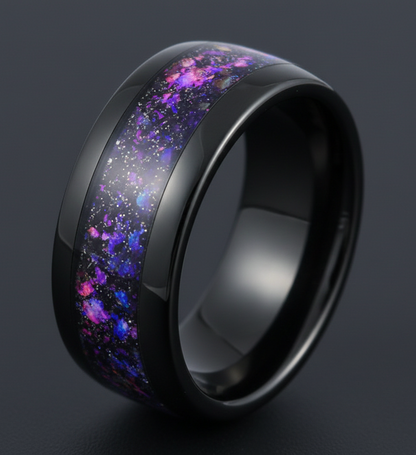 Nebula Eclipse Tungsten Ring