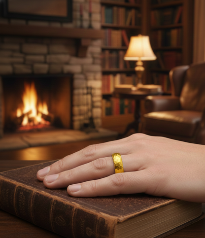 Triad Sovereign Black, Coffee & Gold Plated Tungsten Ring