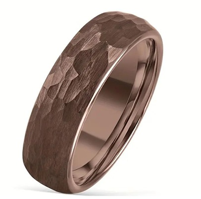 Triad Sovereign Black, Coffee & Gold Plated Tungsten Ring